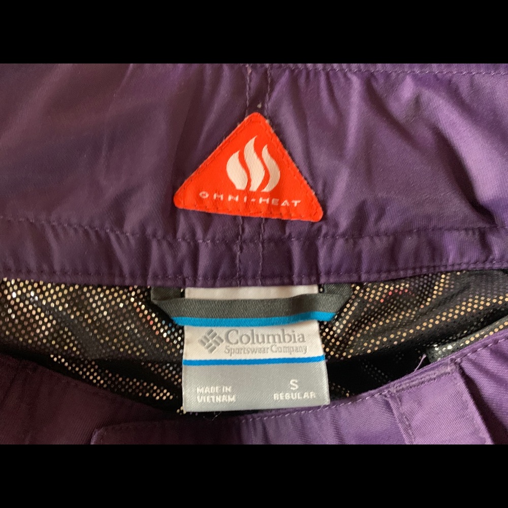 Purple Columbia Omni heat ski pants
